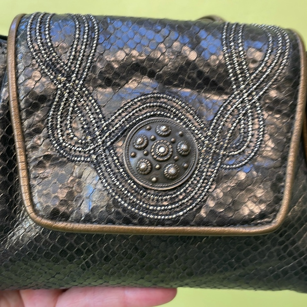Vintage bronze Sharif leather mini bag